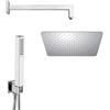 Jacuzzi Set doccia Jacuzzi | rubinetteria con braccio soffione ultraslim quadrato 25 cm e doccetta