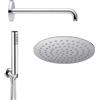 Jacuzzi Set Doccia Tondo Jacuzzi composto da Braccio a Parete, Doccino e Soffione