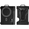 Leesenn Porta carte di credito in alluminio con protezione RFID, mini porta carte di credito e spazio per fino a 10 carte di credito, porta carte di credito da uomo, magsafe wallet magnetico slim per iPhone