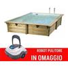 Piscina in legno 3,00 x 3,00 m quadrata Azura 300 Ubbink