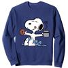 Peanuts - Ciambella caffè Snoopy Felpa, Unisex per Adulti, Blu Reale, M
