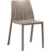 NARDI - Set di 6 sedie impilabili Tiberina - Beige - Resina in fibra di vetro - Designer Raffaello Galiotto