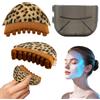 Feegela Spazzola Linfatica Viso,Leopard Print,Setole Morbide in Nylon Small