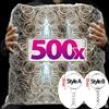 X.Z.MOONLIGH 50/500 pezzi portachiavi in metallo bianco placcato argento portachiavi divisi portachiavi con catena fibbie da arrampicata moschettone portachiavi accessori