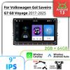 Barlckxs Autoradio 2Din Android Multimediale per Auto 9" Stereo per VW Volkswagen Gol Saveiro G7 G8 Voyage 2017-2025 Carplay Wireless Radio GPS