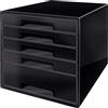 LEITZ Cassettiera drawer Cabinet CUBE 5 nero Leitz 52531095