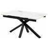 CAPALDO Tavolo Da Pranzo Allungabile 90x160-240 Cm Effetto Marmo Calacatta