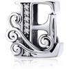 Lorrifal Argento Sterling 925 Iniziale A-Z Fascino con Cubic Zirconia Beads Pendenti con Ciondoli per Pandora European Bracciali Collana Donna Ragazze Gioielli Regalo