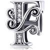 Lorrifal Argento Sterling 925 Iniziale A-Z Fascino con Cubic Zirconia Beads Pendenti con Ciondoli per Pandora European Bracciali Collana Donna Ragazze Gioielli Regalo