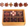 Holzsammlung Set da 6 Rompicapo Legno, Giochi Rompicapo Gioco Intelligenza, Classico Rompicapi Giocattoli di Legno 3D Puzzle Rompicapo Regalo per Adulti Bambini Adolescenti, Taglia Piccola 4.5cm