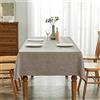 BALCONY & FALCON Tovaglia in grigio-marrone 140 x 180 cm, antimacchia, con jacquard | Rettangolare, idrorepellente, non stiratura, lavabile, rist., cucina, festa, decorativo, Natale, Capodanno, caffè, giardino