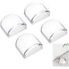 Tuwonwa 4 PCS Fermaporta Trasparente,Fermaporta Da Pavimento Spessore 4mm,Fermo per Porta E Ferma Porte Interne Senza Fori,Protezione per Muri Pavimenti E Mobili Uso Casa E Ufficio