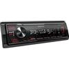 Kenwood Autoradio KMM-DAB307 con DAB+, Ingresso USB/AUX Frontale, con Frontalino Estraibile, Allineamento Temporale degli Altoparlanti, Compatibilità con Comandi a Volante, Ingombro Ridotto, Rosso