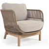 La Forma Poltrona Catalina in corda beige e legno massello di acacia FSC