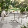 MIlani Home OPERA - set tavolo in alluminio cm 70 x 70 x 73 h con 2 poltrone Aviim