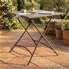 MIlani Home ROMANUS - tavolo da giardino quadrato pieghevole in ferro
