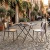 MIlani Home ROMANUS - set tavolo in metallo cm 70 x 70 x 72 h con 2 sedie Viper