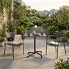 MIlani Home OPERA - set tavolo in alluminio cm 70 x 70 x 73 h con 2 poltrone Aviim