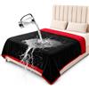 Bedding Aid Coperta impermeabile rossa per letto intimità, in flanella, impermeabile, per adulti, coperta per piacere (152 x 203 cm, rosso e nero)