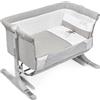 Innovaciones MS Piumone con Cuscino Per Culla Fianco Letto Stella Grigia