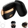 LOPHE Spazzola Lisciante Portatile, Mini Piastra per Capelli Ceramica, 3 Temperature(140-180℃), Riscaldamento Rapido e Ricarica, Adatta per Capelli Fini e Morbidi(Nero-B)