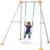Smoby Altalena Plus 2 in 1 - Struttura Tubolare con Seggiolino Evolutivo