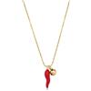 S'Agapõ S'agapõ Collana Donna in Acciaio con Simbolo Cornetto | Collezione Feelings - Sfe08 Donna in Acciaio con Simbolo Cornetto | Collezione Feelings - SFE08