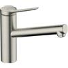 hansgrohe Zesis M33 Miscelatore monocomando cucina 150, 1 tipo di getto, acciaio inox, 74802800