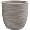 Vaso Tondo Elegante da Interno Esterno Rhea Elegance Ø30 H30 - Nicoli, GRIGIO CENERE