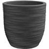 Vaso Tondo Elegante da Interno Esterno Rhea Elegance Ø30 H30 - Nicoli, GRIGIO ANTRACITE