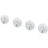 Fackelmann Set di 4 Ganci a Ventosa in Acciaio Inox Trasparente, 2,8 x 2,8 x 2 cm, 4 Pezzi