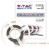 V-TAC Striscia Led da Interno IP20 4,2W - 5 Metri di Lunghezza- SMD 3528 Alta Luminosità - Luce 4000K Bianco Naturale - Strisce Led - Strip Adesiva e Copertura in Silicone - 12 Volt
