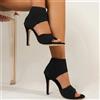 Tacco Sandali Donna Tacco Alto Stiletto 👠 Elasticizzati Peep Toe Eleganti