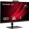 Viewsonic VG2741V-2K Monitor PC 68,6 cm (27") 2560 x 1440 Pixel Quad HD LCD Nero