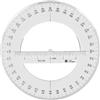 TopHomer 20 CM Goniometro Rotondo Pieno, 360 Gradi Plastica Strumenti di Misura Matematica Organico Semicerchio Cerchio Goniometro Disegno Modello di Design Strumento Righello