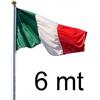 Asta per bandiere da esterno in alluminio h 6 mt