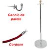 Piantana di delimitazione singola completa di cordone e gancio