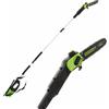 Greenworks GD60PS - Potatore a batteria a spalla su asta di prolunga - 60V - SENZA BATTERIE E CARICABATTERIE