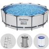 Bestway Steel Pro Max 56418 - Ø366x100 cm - Piscina Rotonda + Pompa filtro e scaletta
