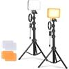 NEEWER BASICS BP66 2Pz Pannelli LED Video con Kit Illuminazione, Bicolore