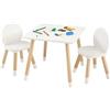 VEVOR Mobili per Bambini 1 Tavolo + 2 Sedie 500x500x437 mm 282x282x480 mm, Tavolino con Sedie per Cameretta Sala di Gioco per Bambini da Studiare Mangiare Giocare per Asilo Nido Bambini da 2 a 8 Anni