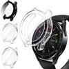iVoler 3 Pezzi HD Clear Cover con Pellicola Protettiva per Xiaomi Watch S3, Copertura Completa Custodia Anti-Graffio Ultra Sottile Morbida TPU Case, 2 Trasparente + 1 Nero