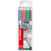 STABILO Write-4-all - Marcatore - Tratto Superfine (0,4 mm) - Astuccio da 4 - Colori assortiti