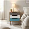 MIlani Home ADELINE - mobiletto 3 cassetti in mdf multicolor