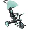Globber Triciclo Evolutivo 4 in 1 Maniglione Regolabile Balance Bike Verde Menta