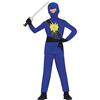 FIESTAS GUIRCA Costume da guerriero Ninja Blu Bambino - Costumi Ninja Bambino 10-12 anni