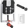 CASSETTA DA INCASSO GROHE UNISET 8 CM CON PLACCA BIANCA E CANOTTO
