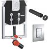 CASSETTA DA INCASSO GROHE UNISET 8 CM CON PLACCA CROMO E CANOTTO