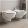 COPPIA SANITARI VASO BIDET E COPRIVASO UNIVERSALE TRADIZIONALE GEBERIT COLIBRI SOSPESI