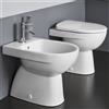COPPIA SANITARI VASO BIDET E COPRIVASO TRADIZIONALE GEBERIT SELNOVA A TERRA